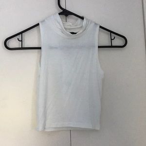 White turtle neck tank